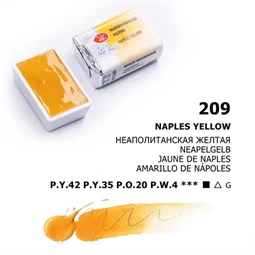 Akvarellfesték White Nights 2,5 ml szilkés 209 Naples Yellow