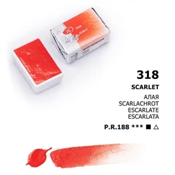 Akvarellfesték White Nights 2,5 ml szilkés 318 Scarlet