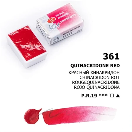 Akvarellfesték White Nights 2,5 ml szilkés 361 Quinacridone Red
