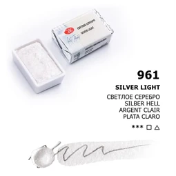 Akvarellfesték White Nights 2,5 ml szilkés metallic colors, 961 Silver Light
