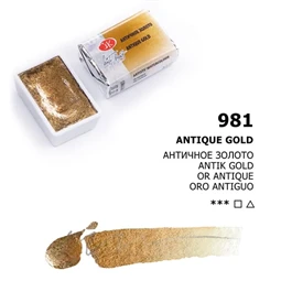 Akvarellfesték White Nights 2,5 ml szilkés metallic colors, 981 Gold Antique