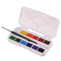 Akvarellfesték készlet SINOART 12x1/2 szilke+ecset