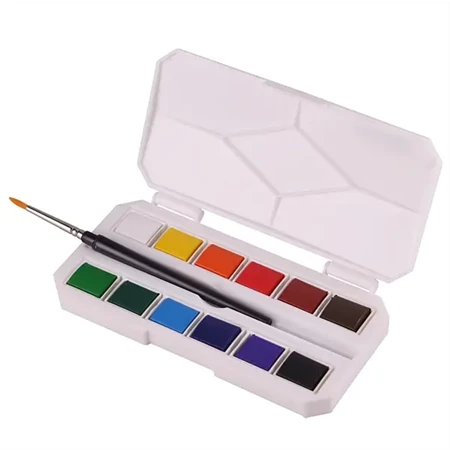 Akvarellfesték készlet SINOART 12x1/2 szilke+ecset