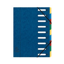 Aláírókönyv Exacompta 9 részes 245x320 mm ablakos karton Előrendező vegyes színekben