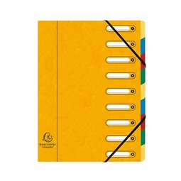 Aláírókönyv Exacompta 9 részes 245x320 mm ablakos karton Előrendező vegyes színekben