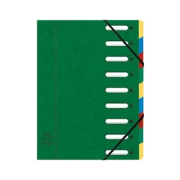 Aláírókönyv Exacompta 9 részes 245x320 mm ablakos karton Előrendező vegyes színekben