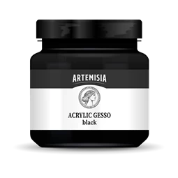 Alapozó festék PENTART ARTEMISIA művészfesték 1000ml fekete gesso