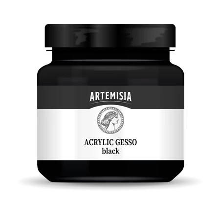 Alapozó festék PENTART ARTEMISIA művészfesték 1000ml fekete gesso