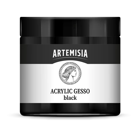 Alapozó festék PENTART ARTEMISIA művészfesték 500ml fekete gesso