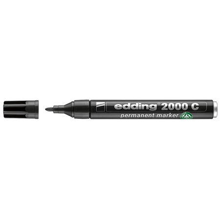 Alkoholos filc EDDING 2000C permanent marker fekete – kerek hegyű, 1,5–3 mm-es alkoholos jelölő