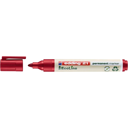Alkoholos filc EDDING 21 Ecoline, piros, környezetbarát