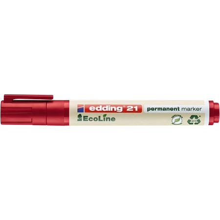 Alkoholos filc EDDING 21 Ecoline, piros, környezetbarát