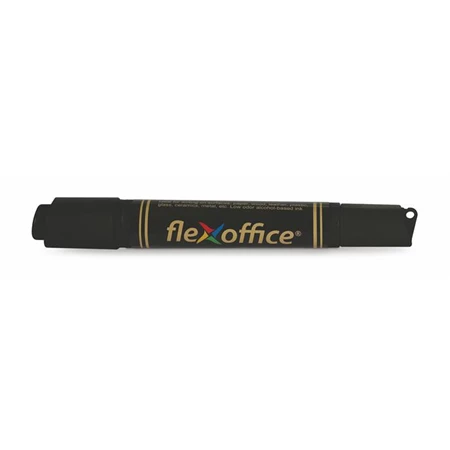 Alkoholos filc FLEXOFFICE PM04 0,8/6,0 mm, kúpos/vágott, kétvégű, fekete