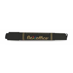 Alkoholos filc FLEXOFFICE PM04 0,8/6,0 mm, kúpos/vágott, kétvégű, fekete