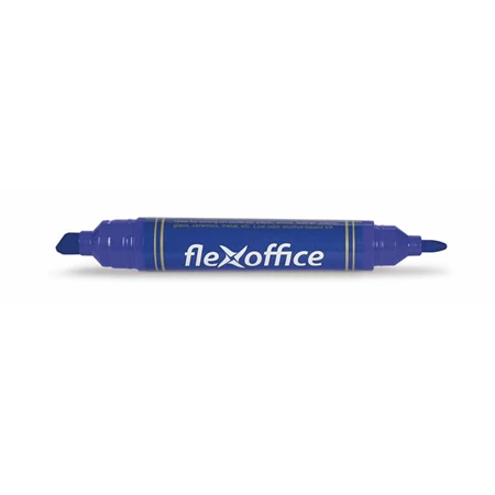 Alkoholos filc FLEXOFFICE PM04 0,8/6,0 mm, kúpos/vágott, kétvégű, kék