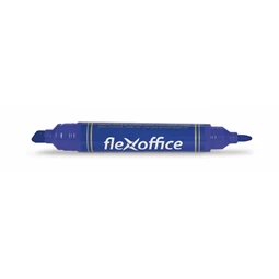 Alkoholos filc FLEXOFFICE PM04 0,8/6,0 mm, kúpos/vágott, kétvégű, kék