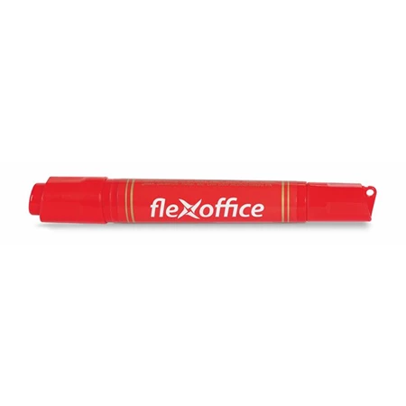 Alkoholos filc FLEXOFFICE PM04 0,8/6,0 mm, kúpos/vágott, kétvégű, piros