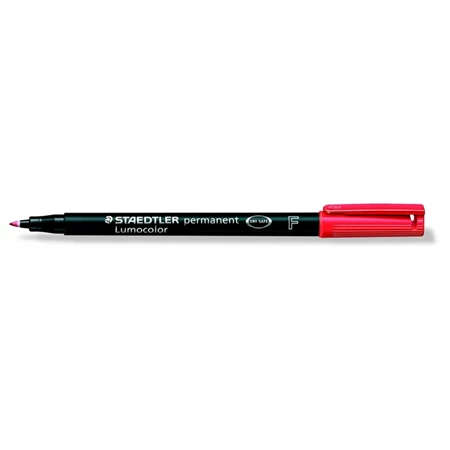 Alkoholos filc STAEDTLER Lumocolor 318 F OHP, 0,6 mm, piros