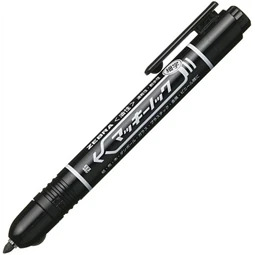 Alkoholos filc ZEBRA Mckie Retractable 1,3mm nyomógombos visszahúzható heggyel, fekete