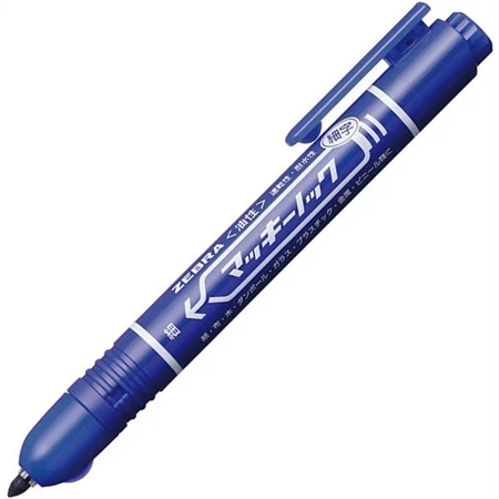 Alkoholos filc ZEBRA Mckie Retractable 1,3mm nyomógombos visszahúzható heggyel, kék