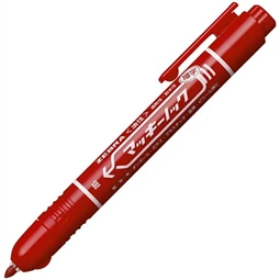 Alkoholos filc ZEBRA Mckie Retractable 1,3mm nyomógombos visszahúzható heggyel, piros