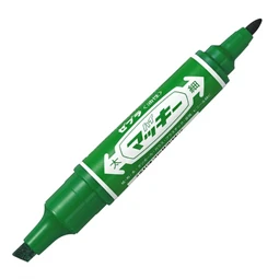 Alkoholos filc ZEBRA kétvégű HI-Mckie kúpos és vágott heggyel, 2–4 mm-es vonalvastagsággal, zöld