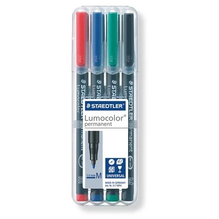 Alkoholos filc készlet 4db-os STAEDTLER Lumocolor 317 M OHP, 1 mm