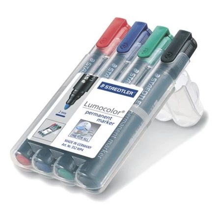 Alkoholos filc készlet 4db-os STAEDTLER Lumocolor 352 2 mm, kúpos