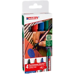 Alkoholos filc készlet 4db-os EDDING 330 1-5 mm vágott hegy