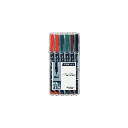 Alkoholos filc készlet 6db-os STAEDTLER Lumocolor 313 S OHP, 0,4 mm