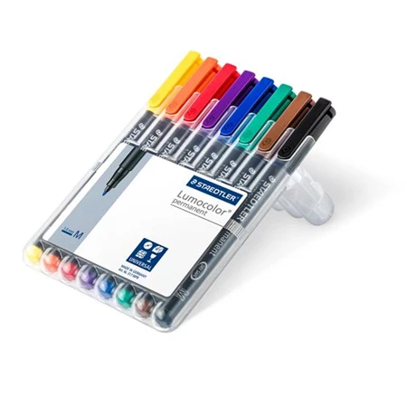 Alkoholos filc készlet 8db-os STAEDTLER Lumocolor 317 M OHP, 1 mm