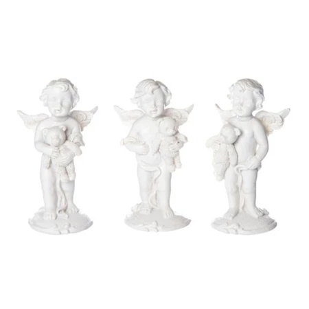 Angyal figura macival álló poly 4,5x4x8,5cm fehér 3 féle 1db, nem választható