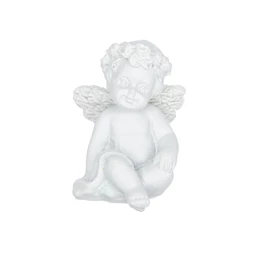Angyal figura poly 2,2x2x3,1cm 6db/csomag fehér