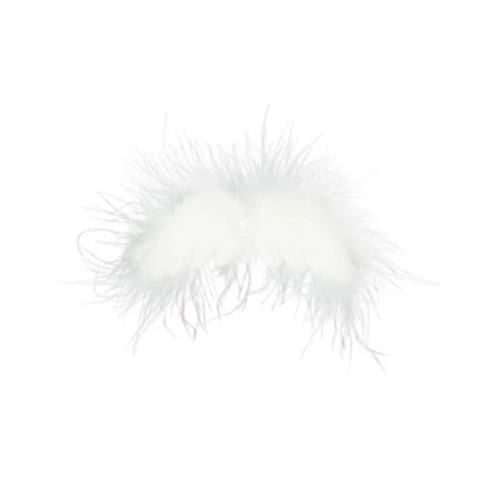 Angyalszárny textil, 8 cm, fehér, 3db/csomag