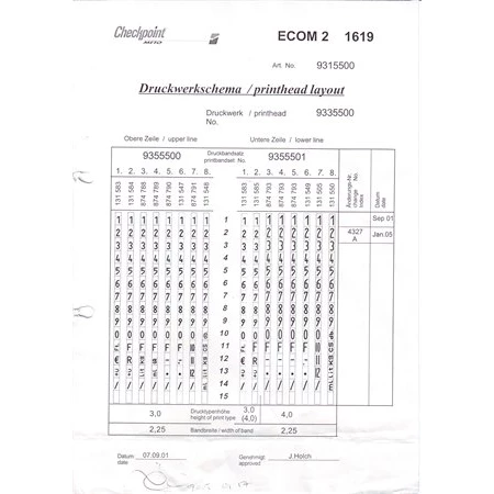 Árazógép kétsoros METO 8 + 8 karakter