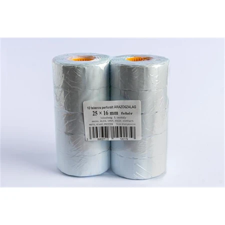 Árazószalag 25x16 mm C fehér 900cimke/tekercs