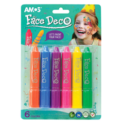 Arcfesték AMOS készlet 6 szín, pasztel színek
