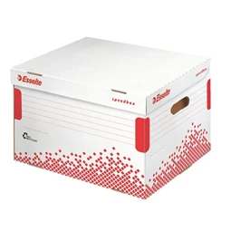 Archiváló konténer ESSELTE Speedbox újrahasznosított karton,felfelé nyíló, fehér