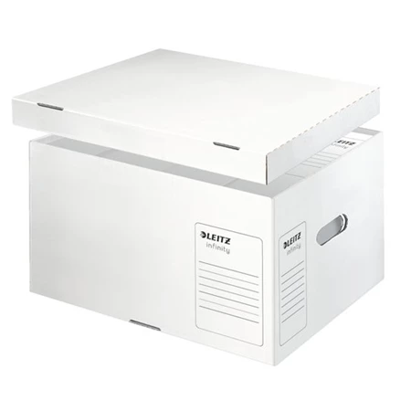 Archiváló konténer LEITZ Infinity L méret, újrahasznosított karton, fehér