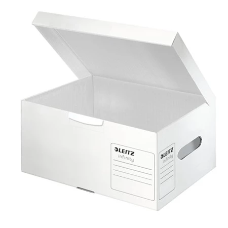 Archiváló konténer LEITZ Infinity S méret, újrahasznosított karton, fehér