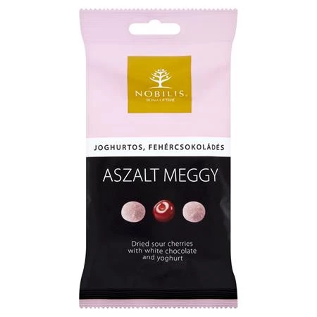 Aszalt meggydrazsé 100 g NOBILIS  joghurtos-fehércsokoládés