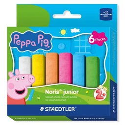 Aszfaltkréta készlet 6db-os STAEDTLER "Noris® Junior 2365", Peppa malac,umbo minta