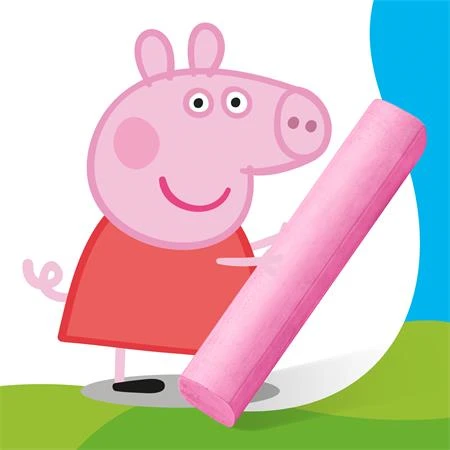 Aszfaltkréta készlet 6db-os STAEDTLER "Noris® Junior 2365", Peppa malac,umbo minta