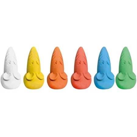 Aszfaltkréta készlet 6db-os egér alakú, papír dobozban