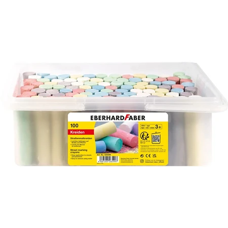 Aszfaltkréta, színes 100db-os EBERHARD FABER
