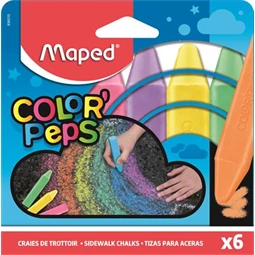 Aszfaltkréta színes 6db MAPED Color Peps négyzet alakú test