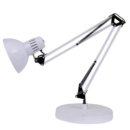 Asztali lámpa Architect fehér szín, 11W/E27  izzólámpa