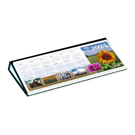 Asztali naptár 2026 CSÍZIÓ fekvő Öko, fekete 160x310 mm, 8-18.00 órás, magyar naptárháló