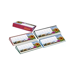 Asztali naptár 2026 CSÍZIÓ fekvő Öko, zöld 160x310 mm, 8-18.00 órás, magyar naptárháló