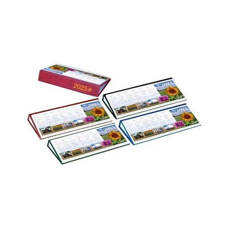 Asztali naptár 2026 CSÍZIÓ fekvő Öko, zöld 160x310 mm, 8-18.00 órás, magyar naptárháló